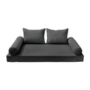 Model-4 5PC Pipe Outdoor Daybed Mattress Bolster Pillow Fitted Sheet Cover Only-Full Size AD003