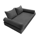 Model-4 5PC Pipe Outdoor Daybed Mattress Bolster Pillow Fitted Sheet Cover Only-Full Size AD003