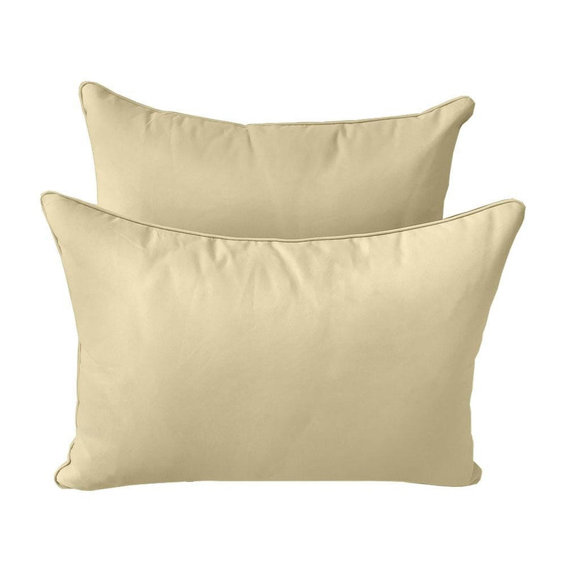 Model-4 AD103 Queen Size 5PC Pipe Trim Outdoor Daybed Mattress Cushion Bolster Pillow Complete Set