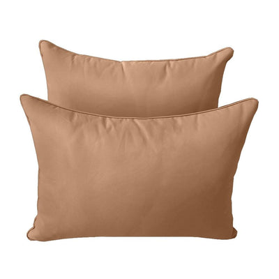 Model-4 AD104 Queen Size 5PC Pipe Trim Outdoor Daybed Mattress Cushion Bolster Pillow Complete Set