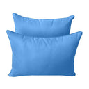 Model-4 AD102 Twin Size 5PC Pipe Trim Outdoor Daybed Mattress Cushion Bolster Pillow Complete Set