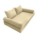 Model-4 AD103 Twin-XL Size 5PC Pipe Trim Outdoor Daybed Mattress Cushion Bolster Pillow Complete Set