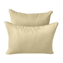 Model-4 AD103 Twin-XL Size 5PC Pipe Trim Outdoor Daybed Mattress Cushion Bolster Pillow Complete Set