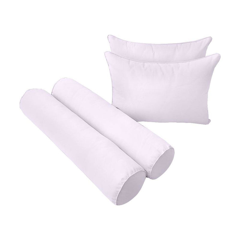 Model-4 AD107 Twin-XL Size 5PC Pipe Trim Outdoor Daybed Mattress Cushion Bolster Pillow Complete Set