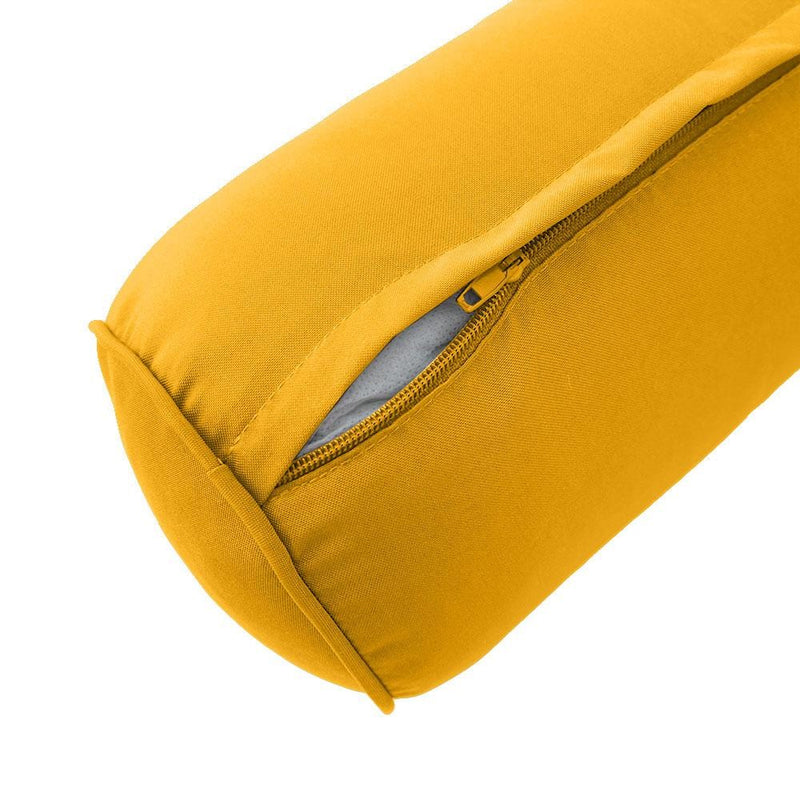 Model-4 AD108 Twin-XL Size 5PC Pipe Trim Outdoor Daybed Mattress Cushion Bolster Pillow Complete Set