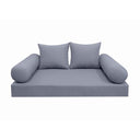 Model-4 AD001 Crib Size 5PC Knife Edge Outdoor Daybed Mattress Cushion Bolster Pillow Complete Set