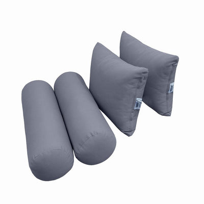 Model-4 AD001 Twin Size 5PC Knife Edge Outdoor Daybed Mattress Cushion Bolster Pillow Complete Set