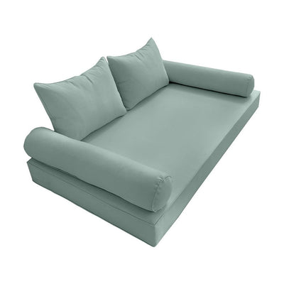 Model-4 AD002 Crib Size 5PC Pipe Outdoor Daybed Mattress Cushion Bolster Pillow Complete Set