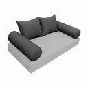 Model-4 AD003 Queen Knife Edge Bolster & Back Pillow Cushion Outdoor SLIP COVER ONLY