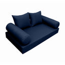 Model-4 AD101 Full Size 5PC Knife Edge Outdoor Daybed Mattress Bolster Pillow Fitted Sheet Cover Only