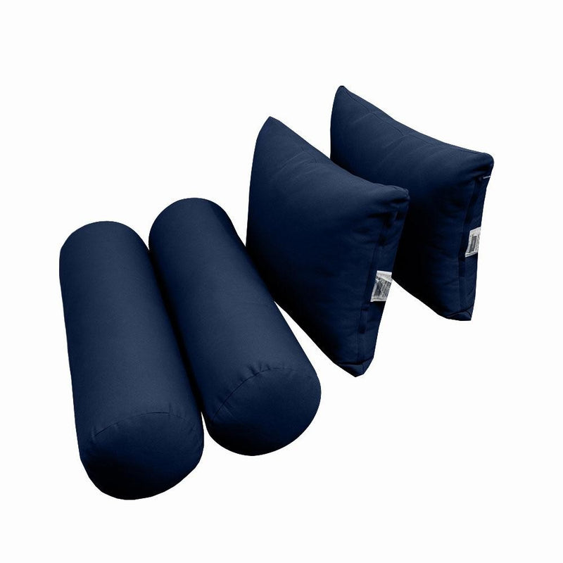 Model-4 AD101 Twin Size 5PC Knife Edge Outdoor Daybed Mattress Cushion Bolster Pillow Complete Set