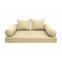 Model-4 AD103 Twin Size 5PC Knife Edge Outdoor Daybed Mattress Bolster Pillow Fitted Sheet Cover Only