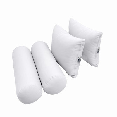 Model-4 AD105 Crib Size 5PC Knife Edge Outdoor Daybed Mattress Cushion Bolster Pillow Complete Set