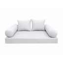 Model-4 AD105 Queen Size 5PC Knife Edge Outdoor Daybed Mattress Cushion Bolster Pillow Complete Set