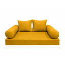 Model-4 AD108 Crib Size 5PC Knife Edge Outdoor Daybed Mattress Cushion Bolster Pillow Complete Set