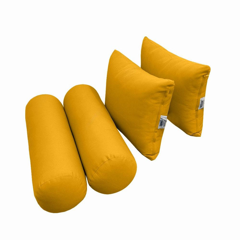 Model-4 AD108 Crib Size 5PC Knife Edge Outdoor Daybed Mattress Cushion Bolster Pillow Complete Set