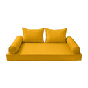 Model-4 AD108 Crib Size 5PC Pipe Outdoor Daybed Mattress Cushion Bolster Pillow Complete Set