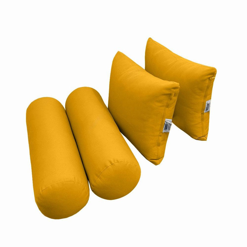 Model-4 AD108 Twin Size 5PC Knife Edge Outdoor Daybed Mattress Bolster Pillow Fitted Sheet Cover Only