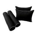 Model-4 AD109 Crib Size 5PC Contrast Pipe Outdoor Daybed Mattress Cushion Bolster Pillow Complete Set