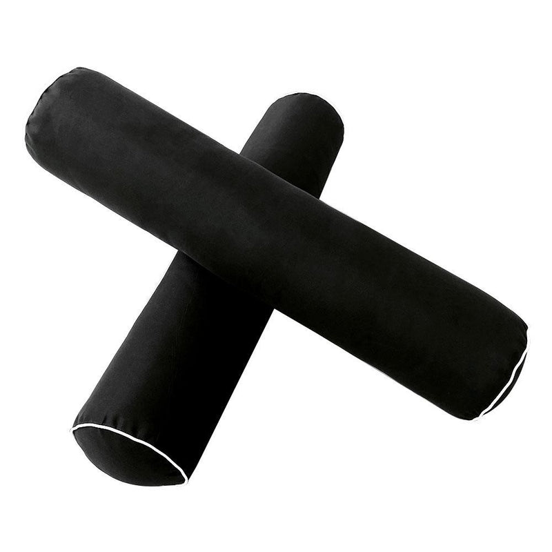 Model-4 AD109 Full Size 5PC Contrast Pipe Outdoor Daybed Mattress Cushion Bolster Pillow Complete Set