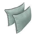Model-4 - AD002 Crib Contrast Pipe Trim Bolster & Back Pillow Cushion Outdoor SLIP COVER ONLY