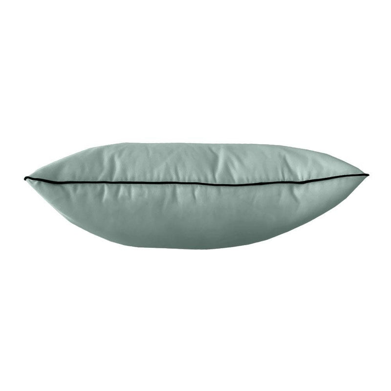 Model-4 - AD002 Full Contrast Pipe Trim Bolster & Back Pillow Cushion Outdoor SLIP COVER ONLY