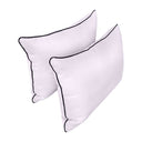 Model-4 - AD107 Full Contrast Pipe Trim Bolster & Back Pillow Cushion Outdoor SLIP COVER ONLY