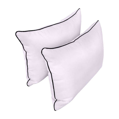 Model-4 - AD107 Full Contrast Pipe Trim Bolster & Back Pillow Cushion Outdoor SLIP COVER ONLY