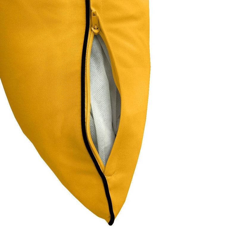 Model-4 - AD108 Twin Contrast Pipe Trim Bolster & Back Pillow Cushion Outdoor SLIP COVER ONLY