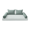 Model-4 - AD002 Crib Pipe Trim Bolster & Back Pillow Cushion Outdoor SLIP COVER ONLY