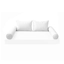 Model-4 - AD106 Crib Pipe Trim Bolster & Back Pillow Cushion Outdoor SLIP COVER ONLY