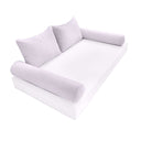 Model-4 - AD107 Crib Pipe Trim Bolster & Back Pillow Cushion Outdoor SLIP COVER ONLY