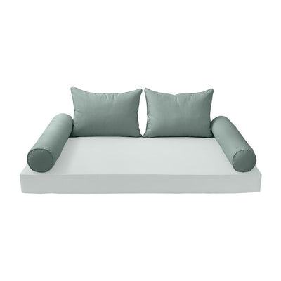 Model-4 - AD002 Full Pipe Trim Bolster & Back Pillow Cushion Outdoor SLIP COVER ONLY