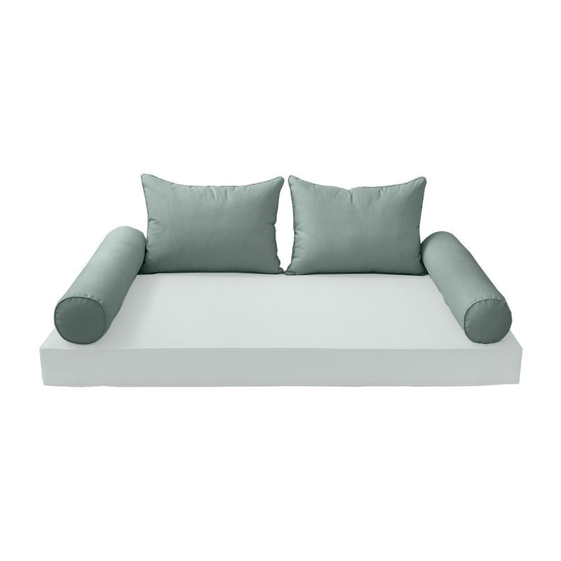 Model-4 - AD002 Full Pipe Trim Bolster & Back Pillow Cushion Outdoor SLIP COVER ONLY