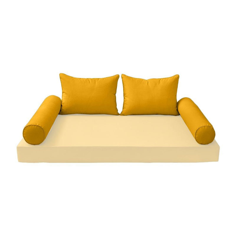 Model-4 - AD108 Full Pipe Trim Bolster & Back Pillow Cushion Outdoor SLIP COVER ONLY