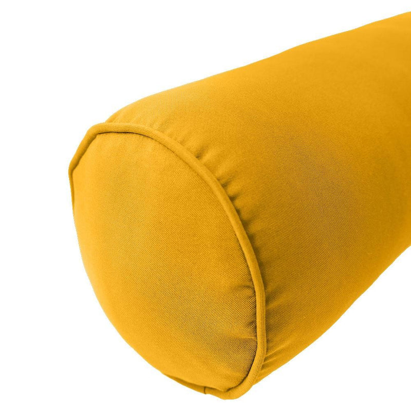 Model-4 - AD108 Queen Pipe Trim Bolster & Back Pillow Cushion Outdoor SLIP COVER ONLY