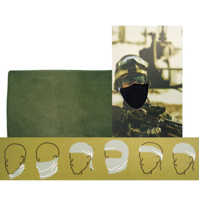 Tactical MULTI WRAP Face Recon Mask Bandana - OD Green