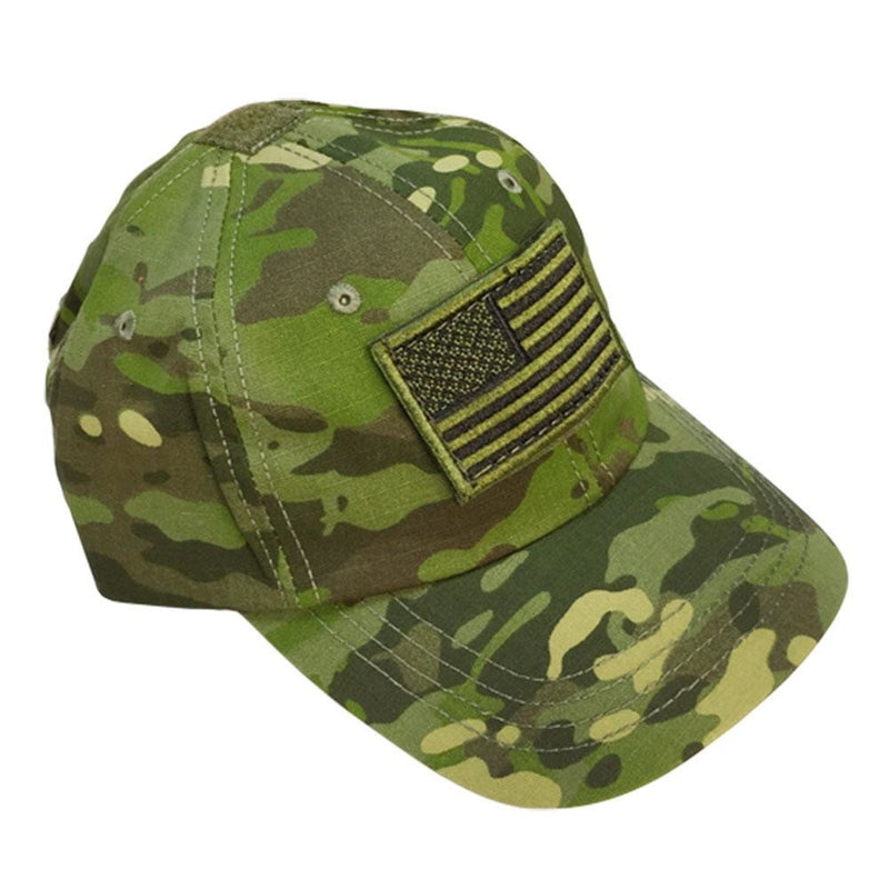 Tactical Operator Contractor Flag Patch Military Cap Hat- Multicam Tropic