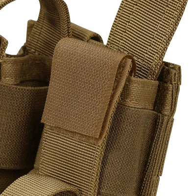 TAN Molle Tactical Double Flash Bang Pouch PALS MAG Bag 2 Grenade Holder