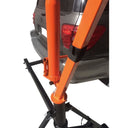 Hydraulic hitch mount swivel hoist crane for engine and equipment lifting