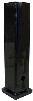 angled view of 12 inch heavy duty steel receiver tube for truck and trailer towing