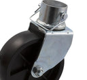 Replacement swivel caster wheel for trailer jack, 6 inch diameter, steel frame.