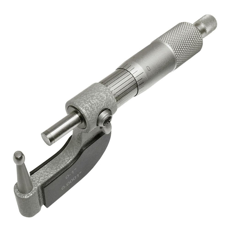 Tube Micrometer 0-1"/0.000" Carbide Tipped Spherical Anvil Neck Ball