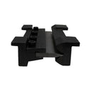 Fabrication vise with press brake bending tool attached for shaping 14Ga steel.