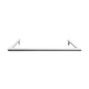 24" White Industrial Pipe Rack Hangrail, Retail Display Clothes Hanger Bar Support, Wall Mount Clothing Rack Fixture for Store, Boutique & Closet Organization