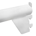 24" White Industrial Pipe Rack Hangrail, Retail Display Clothes Hanger Bar Support, Wall Mount Clothing Rack Fixture for Store, Boutique & Closet Organization