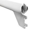 24" White Industrial Pipe Rack Hangrail, Retail Display Clothes Hanger Bar Support, Wall Mount Clothing Rack Fixture for Store, Boutique & Closet Organization