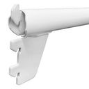 24" White Industrial Pipe Rack Hangrail, Retail Display Clothes Hanger Bar Support, Wall Mount Clothing Rack Fixture for Store, Boutique & Closet Organization