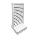 25"x25"x54" White Slatwall Display Tower 2-Way Floor Merchandiser Stand for Retail Store Fixtures & Product Showcases