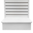 25"x25"x54" White Slatwall Display Tower 2-Way Floor Merchandiser Stand for Retail Store Fixtures & Product Showcases